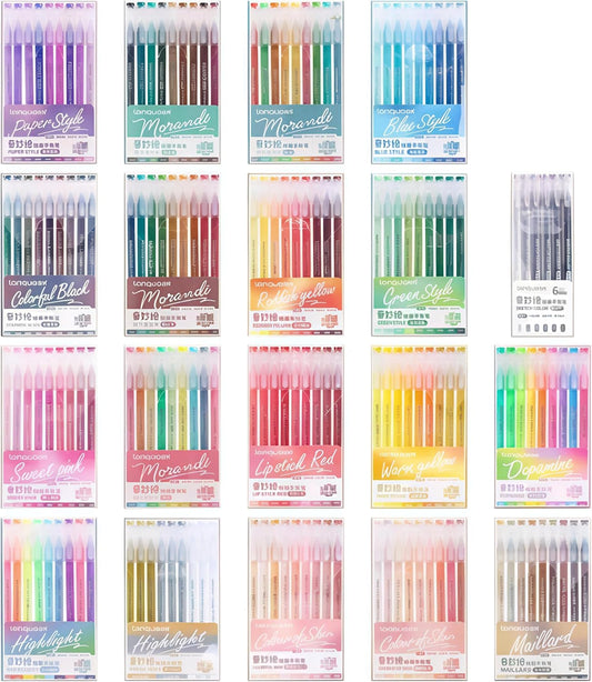 162 Colors Gel Pens for Adult Coloring Books, Colors Stackable Acrylic Pens for Journals, Drawing, Writing