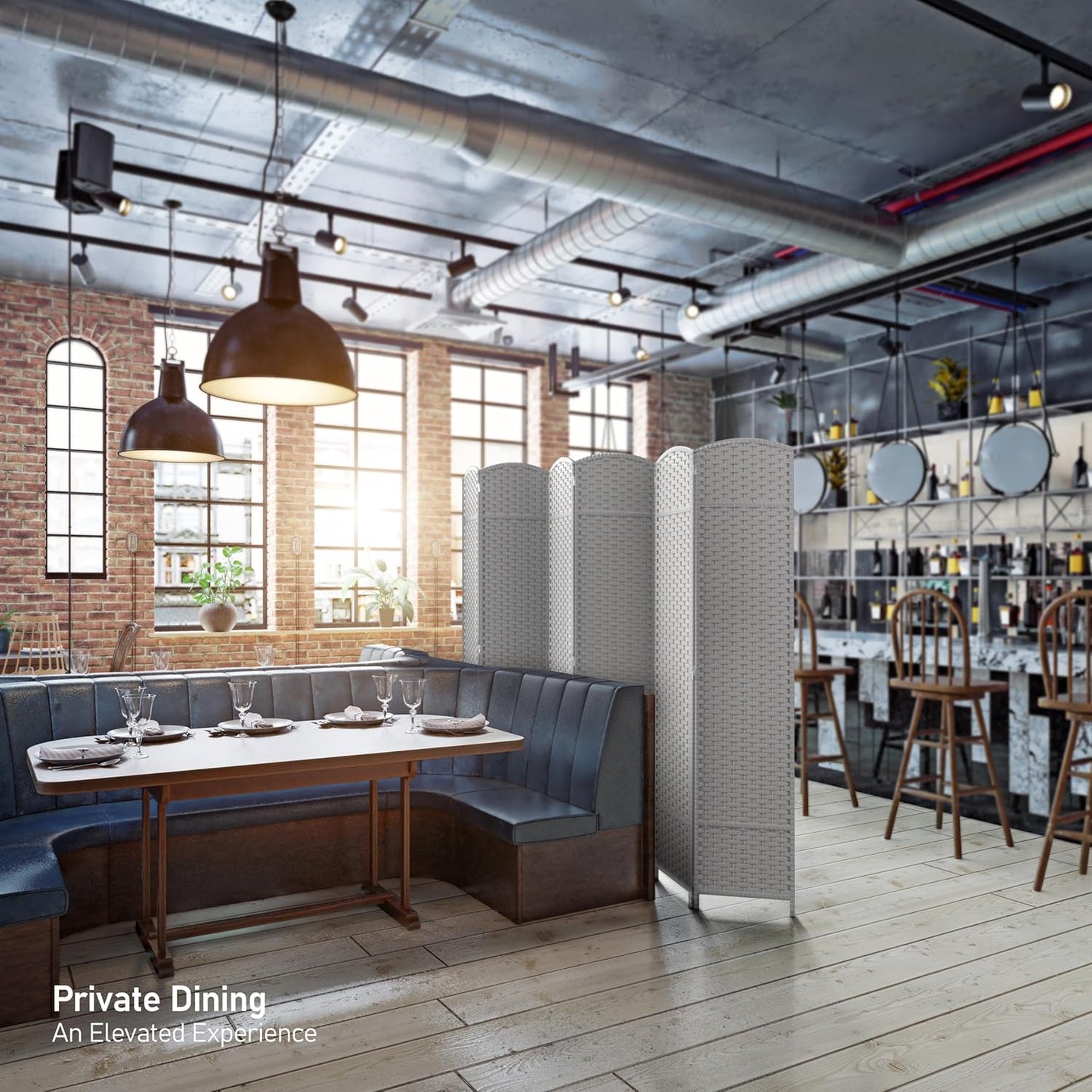 Sorbus 6 Panel Room Divider 6 ft. Tall - Privacy Screen, Extra Wide Double Hinged Panels, Mesh Hand-Woven Design, Partition Room Dividers and Folding Privacy Screens, Wall Divider for Room Separation