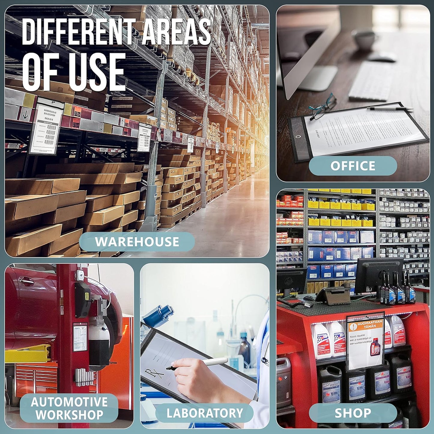 30 Pack Job Ticket Holders 9x12 - Work Order Plastic Sleeves Shop Ticket Holders Dry Erase Pocket Sleeves Dry Erase Pockets Dry Erase Sleeves Clear Pocket Sleeves Ticket Holder Plastic Sleeves