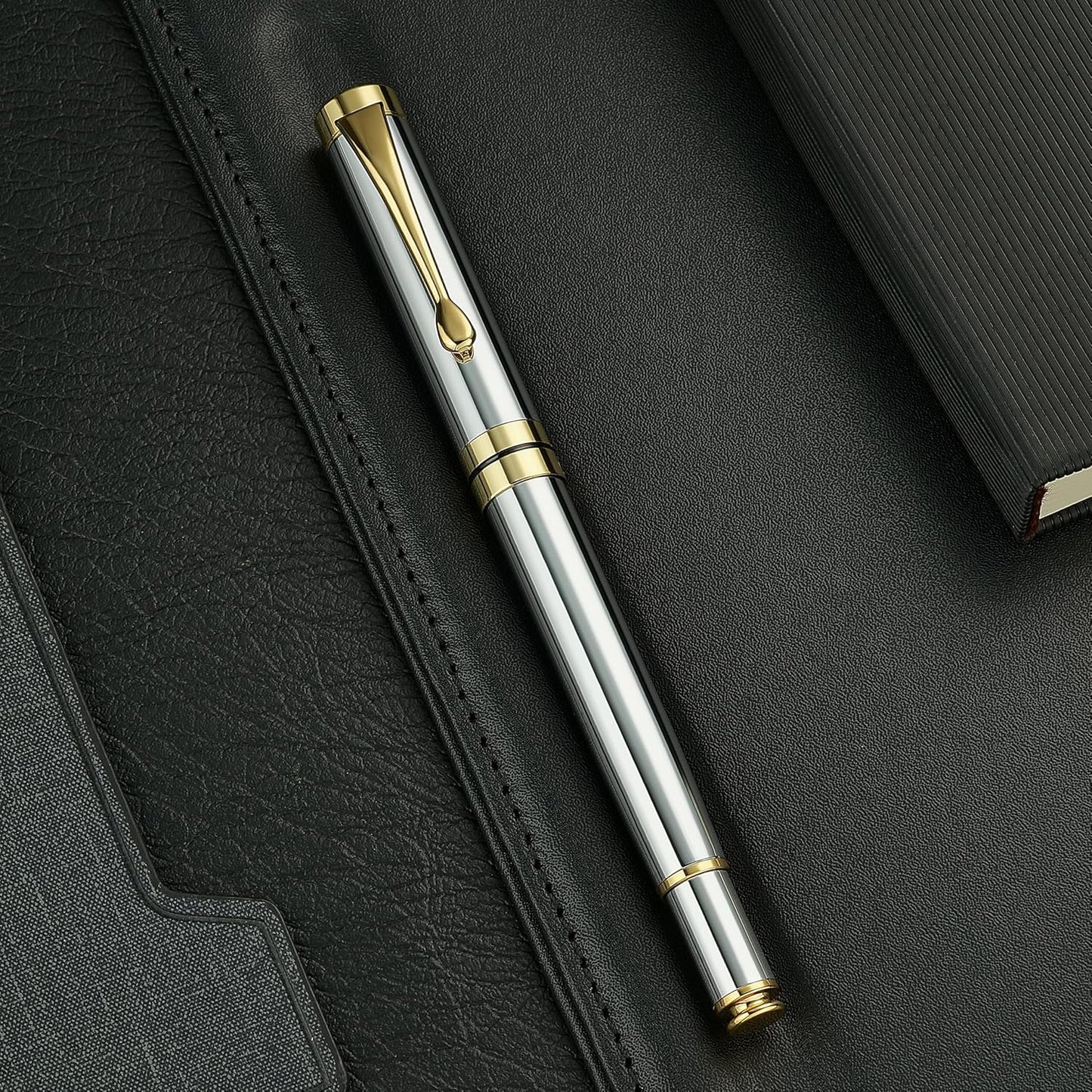 BEILUNER Ballpoint Pens (Silver Chrome and Gold Finish)