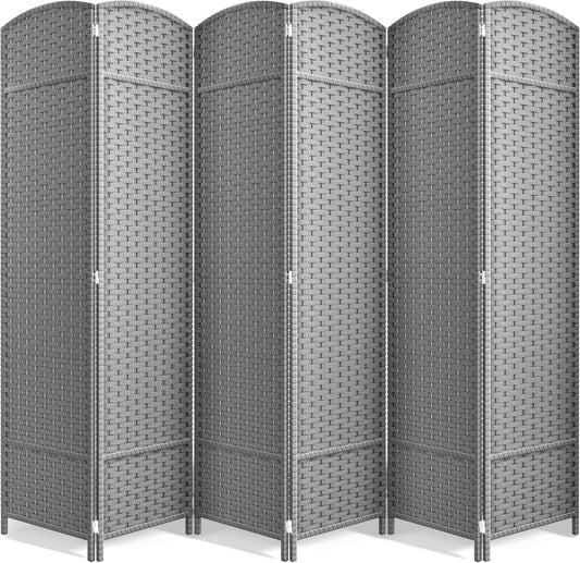 Sorbus 6 Panel Room Divider 6 ft. Tall - Privacy Screen, Extra Wide Double Hinged Panels, Mesh Hand-Woven Design, Partition Room Dividers and Folding Privacy Screens, Wall Divider for Room Separation